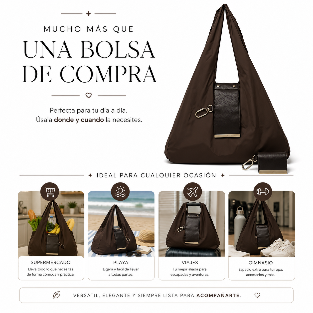 Plegora™ — Bolsa Plegable Reutilizable
